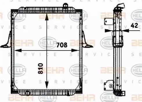 BEHR HELLA Service 8MK 376 722-071 - Radiators, Motora dzesēšanas sistēma autodraugiem.lv