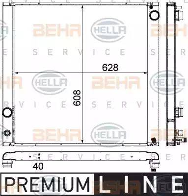 BEHR HELLA Service 8MK 376 727-521 - Radiators, Motora dzesēšanas sistēma autodraugiem.lv