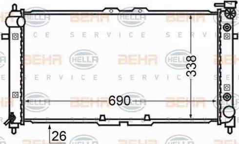 BEHR HELLA Service 8MK 376 727-691 - Radiators, Motora dzesēšanas sistēma autodraugiem.lv