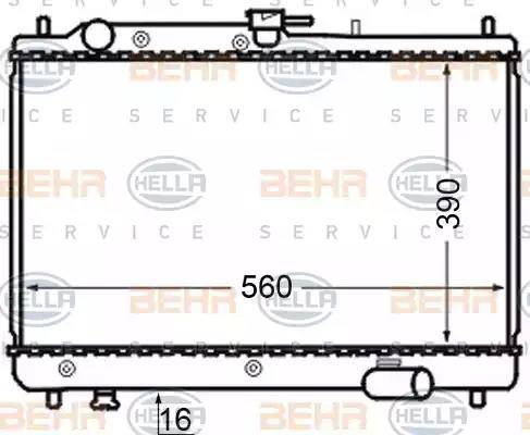 BEHR HELLA Service 8MK 376 727-751 - Radiators, Motora dzesēšanas sistēma autodraugiem.lv