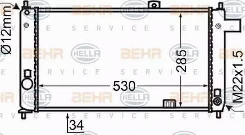 BEHR HELLA Service 8MK 376 727-771 - Radiators, Motora dzesēšanas sistēma autodraugiem.lv