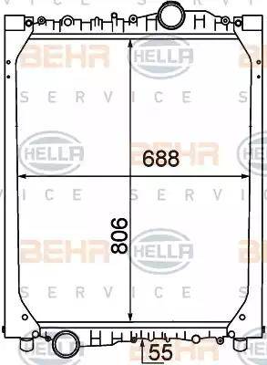 BEHR HELLA Service 8MK 376 774-521 - Radiators, Motora dzesēšanas sistēma autodraugiem.lv