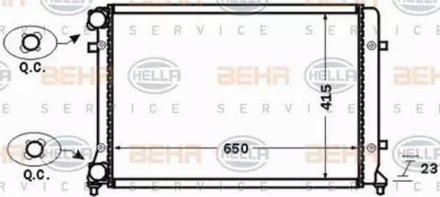 BEHR HELLA Service 8MK 376 774-011 - Radiators, Motora dzesēšanas sistēma autodraugiem.lv