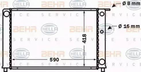 BEHR HELLA Service 8MK 376 774-111 - Radiators, Motora dzesēšanas sistēma autodraugiem.lv