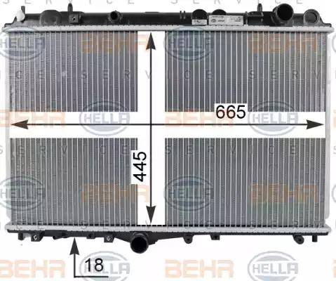 BEHR HELLA Service 8MK 376 774-131 - Radiators, Motora dzesēšanas sistēma autodraugiem.lv