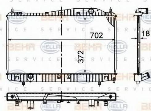 BEHR HELLA Service 8MK 376 774-851 - Radiators, Motora dzesēšanas sistēma autodraugiem.lv