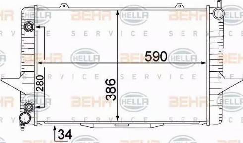 BEHR HELLA Service 8MK 376 774-201 - Radiators, Motora dzesēšanas sistēma autodraugiem.lv