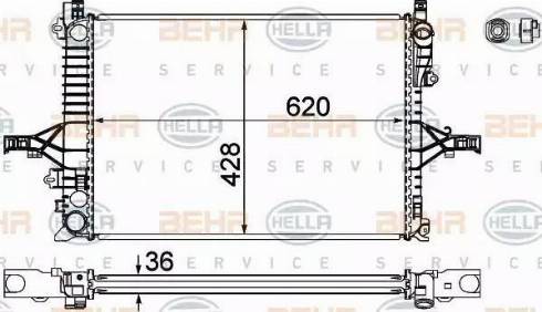 BEHR HELLA Service 8MK 376 774-221 - Radiators, Motora dzesēšanas sistēma autodraugiem.lv