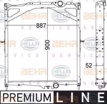 BEHR HELLA Service 8MK 376 774-791 - Radiators, Motora dzesēšanas sistēma autodraugiem.lv