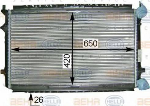 BEHR HELLA Service 8MK 376 775-581 - Radiators, Motora dzesēšanas sistēma autodraugiem.lv