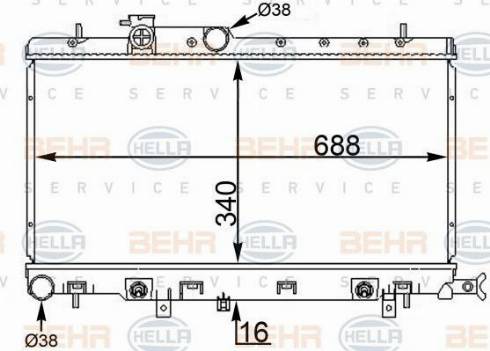 BEHR HELLA Service 8MK 376 775-644 - Radiators, Motora dzesēšanas sistēma autodraugiem.lv