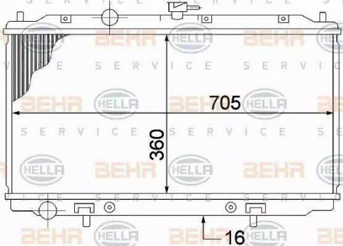 BEHR HELLA Service 8MK 376 770-661 - Radiators, Motora dzesēšanas sistēma autodraugiem.lv