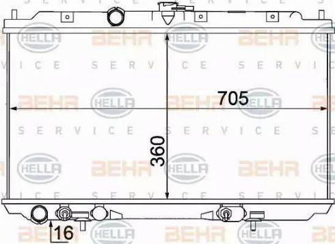 BEHR HELLA Service 8MK 376 770-681 - Radiators, Motora dzesēšanas sistēma autodraugiem.lv