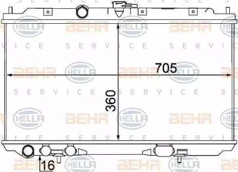 BEHR HELLA Service 8MK 376 770-671 - Radiators, Motora dzesēšanas sistēma autodraugiem.lv