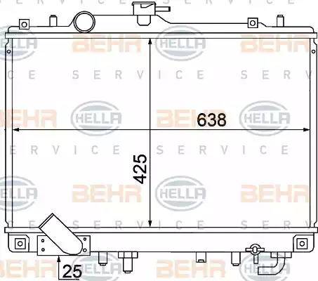 BEHR HELLA Service 8MK 376 770-391 - Radiators, Motora dzesēšanas sistēma autodraugiem.lv