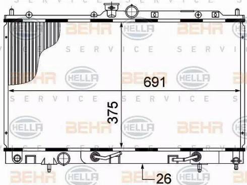 BEHR HELLA Service 8MK 376 770-321 - Radiators, Motora dzesēšanas sistēma autodraugiem.lv