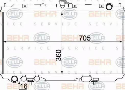 BEHR HELLA Service 8MK 376 770-701 - Radiators, Motora dzesēšanas sistēma autodraugiem.lv