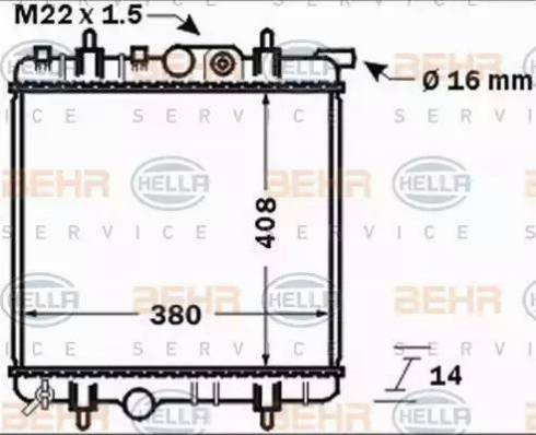 BEHR HELLA Service 8MK 376 771-481 - Radiators, Motora dzesēšanas sistēma autodraugiem.lv