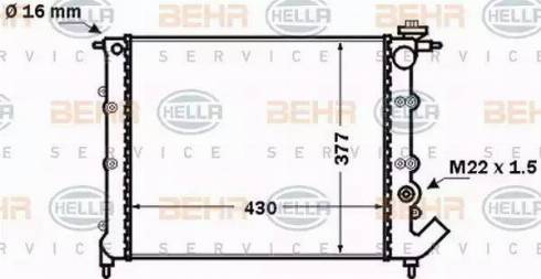 BEHR HELLA Service 8MK 376 771-541 - Radiators, Motora dzesēšanas sistēma autodraugiem.lv