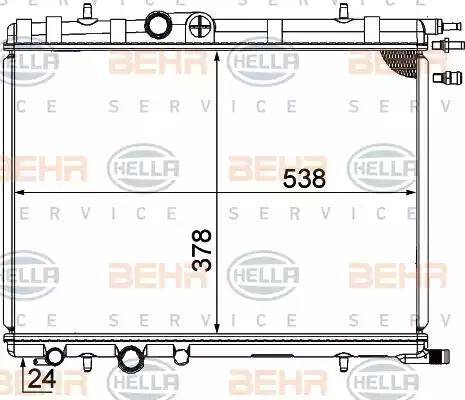 BEHR HELLA Service 8MK 376 771-511 - Radiators, Motora dzesēšanas sistēma autodraugiem.lv