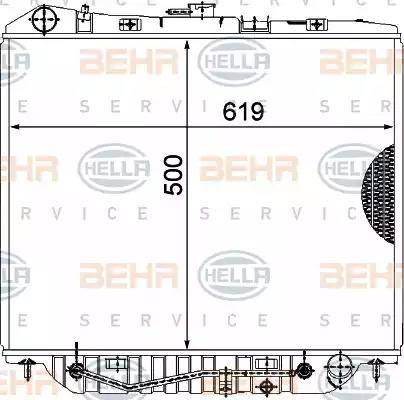 BEHR HELLA Service 8MK 376 771-101 - Radiators, Motora dzesēšanas sistēma autodraugiem.lv