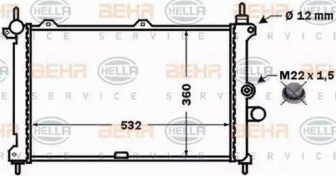 BEHR HELLA Service 8MK 376 771-171 - Radiators, Motora dzesēšanas sistēma autodraugiem.lv