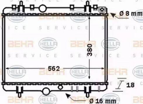 BEHR HELLA Service 8MK 376 771-391 - Radiators, Motora dzesēšanas sistēma autodraugiem.lv