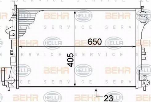 BEHR HELLA Service 8MK 376 771-201 - Radiators, Motora dzesēšanas sistēma autodraugiem.lv