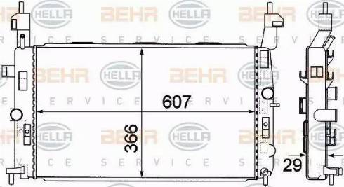 BEHR HELLA Service 8MK 376 771-221 - Radiators, Motora dzesēšanas sistēma autodraugiem.lv