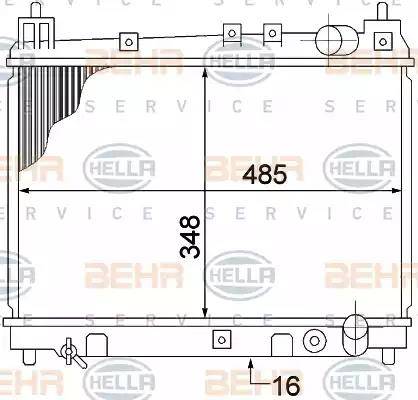 BEHR HELLA Service 8MK 376 773-481 - Radiators, Motora dzesēšanas sistēma autodraugiem.lv