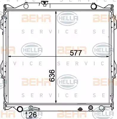 BEHR HELLA Service 8MK 376 773-651 - Radiators, Motora dzesēšanas sistēma autodraugiem.lv