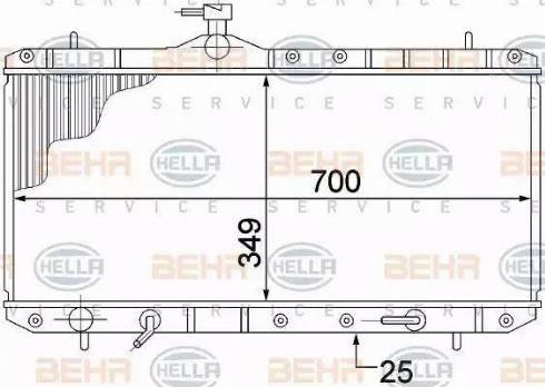 BEHR HELLA Service 8MK 376 773-031 - Radiators, Motora dzesēšanas sistēma autodraugiem.lv