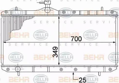 BEHR HELLA Service 8MK 376 773-021 - Radiators, Motora dzesēšanas sistēma autodraugiem.lv