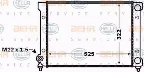 BEHR HELLA Service 8MK 376 773-721 - Radiators, Motora dzesēšanas sistēma autodraugiem.lv