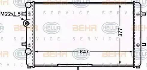 BEHR HELLA Service 8MK 376 772-501 - Radiators, Motora dzesēšanas sistēma autodraugiem.lv