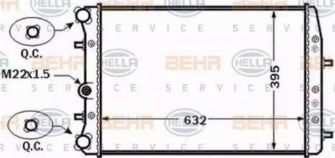BEHR HELLA Service 8MK 376 772-521 - Radiators, Motora dzesēšanas sistēma autodraugiem.lv