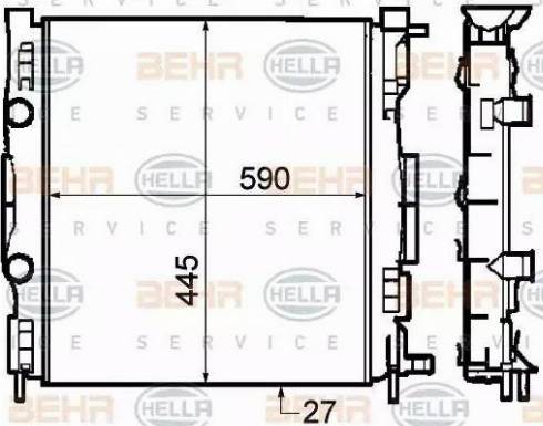 BEHR HELLA Service 8MK 376 772-031 - Radiators, Motora dzesēšanas sistēma autodraugiem.lv