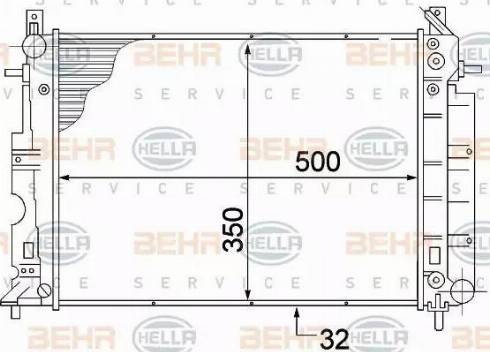 BEHR HELLA Service 8MK 376 772-381 - Radiators, Motora dzesēšanas sistēma autodraugiem.lv