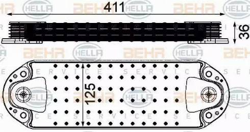 BEHR HELLA Service 8MO 376 906-451 - Eļļas radiators, Motoreļļa autodraugiem.lv