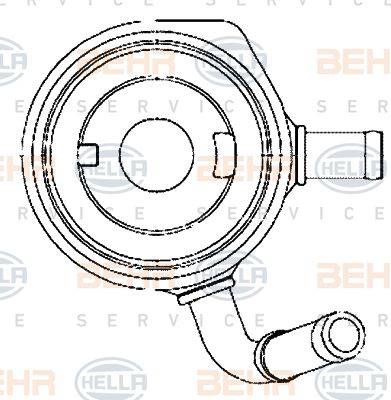 BEHR HELLA Service 8MO 376 797-111 - Eļļas radiators, Motoreļļa autodraugiem.lv