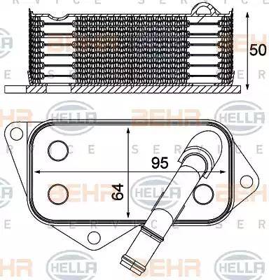 BEHR HELLA Service 8MO 376 714-804 - Eļļas radiators, Motoreļļa autodraugiem.lv