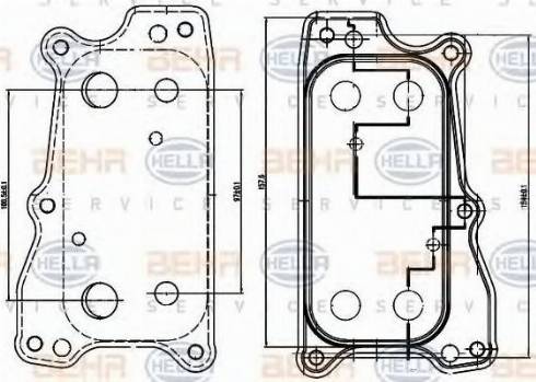 BEHR HELLA Service 8MO 376 714-811 - Eļļas radiators, Motoreļļa autodraugiem.lv