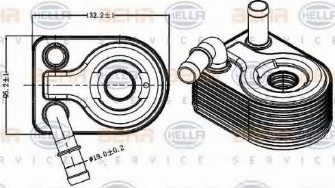 BEHR HELLA Service 8MO 376 729-131 - Eļļas radiators, Motoreļļa autodraugiem.lv