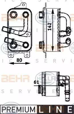 BEHR HELLA Service 8MO 376 726-191 - Eļļas radiators, Automātiskā pārnesumkārba autodraugiem.lv