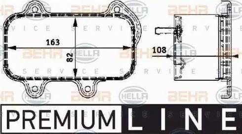 BEHR HELLA Service 8MO 376 726-111 - Eļļas radiators, Motoreļļa autodraugiem.lv