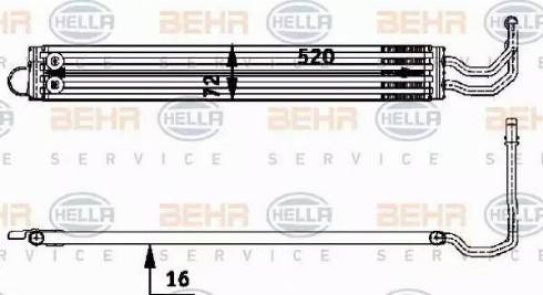 BEHR HELLA Service 8MO 376 726-341 - Eļļas radiators, Stūres vadība autodraugiem.lv