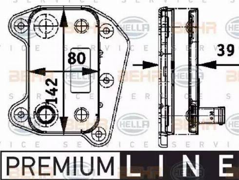 BEHR HELLA Service 8MO 376 726-321 - Eļļas radiators, Motoreļļa autodraugiem.lv