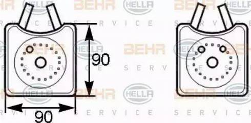 BEHR HELLA Service 8MO 376 778-001 - Eļļas radiators, Motoreļļa autodraugiem.lv