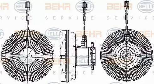 BEHR HELLA Service 8MV 376 906-521 - Sajūgs, Radiatora ventilators autodraugiem.lv