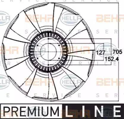 BEHR HELLA Service 8MV 376 758-561 - Ventilatora darba rats, Motora dzesēšanas sistēma autodraugiem.lv